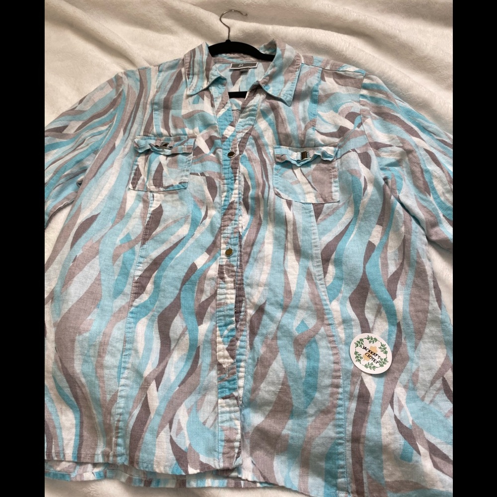 Jm Collection Button Shirt SZ 12